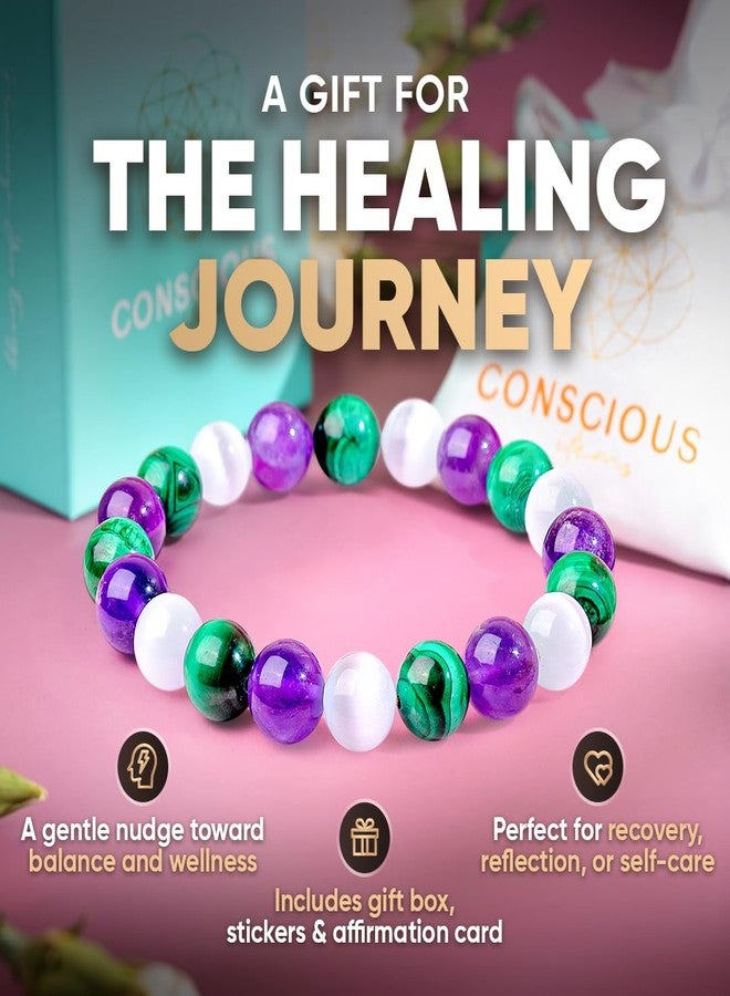 Conscious Items Triple Crystal Positivity Pearl Anklet, Pearl Moonstone & Apatite Ankle Bracelet for Women, Handmade Beaded Anklet for Confidence, Calm & Positive Energy Alignment - Image 5